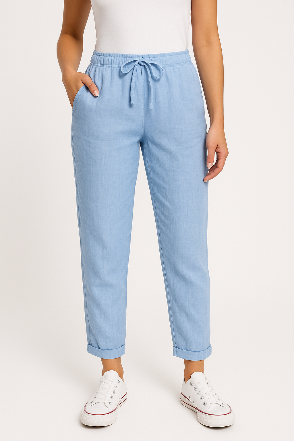 Ladies’ Relaxed Fit Tapered Trousers