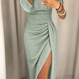Ruched Off-Shoulder Bodycon Midi Dress for Women