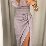Ruched Off-Shoulder Bodycon Midi Dress for Women
