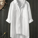 Women's Linen Blend Button Shirt