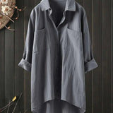 Women's Linen Blend Button Shirt