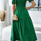 Ladies’ Puff Sleeve Midi Dress