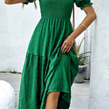Ladies’ Puff Sleeve Midi Dress