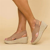 Women's Cross Strap Wedge Sandals