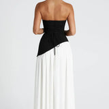 Women's Strapless High Split Maxi Dress