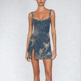 Women's Sequin Fringe Mini Dress