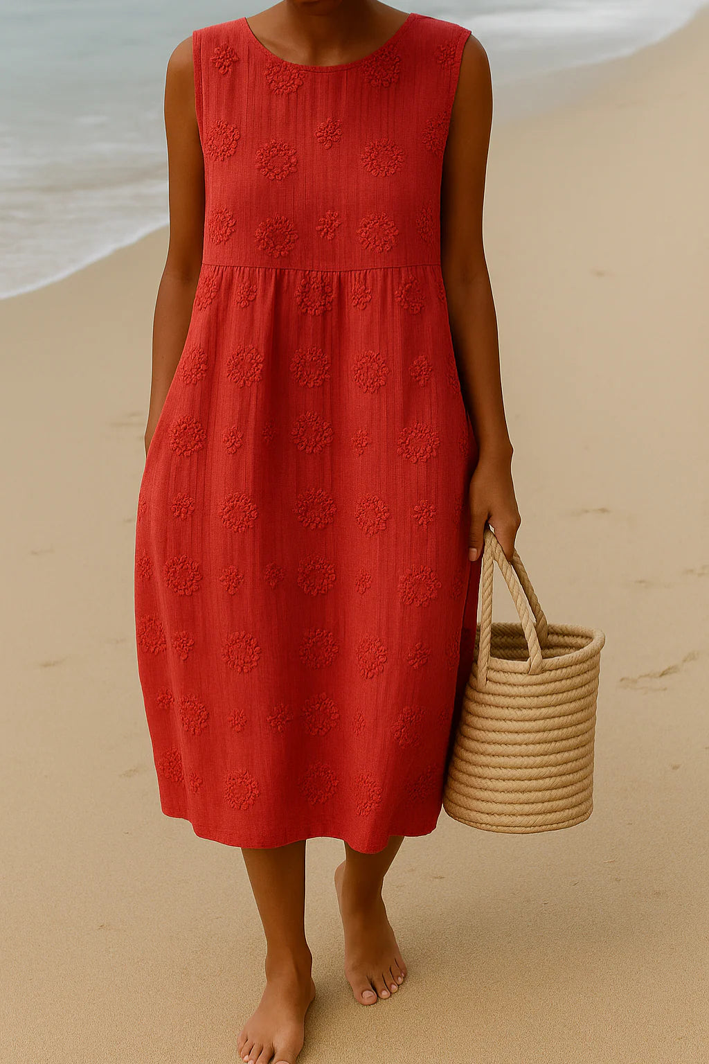 Women's Sleeveless Midi Dress