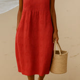 Women's Sleeveless Midi Dress