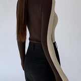 Fitted Turtleneck Long Sleeve Top