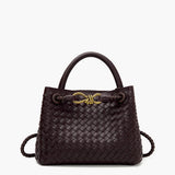 Woven Top Handle Crossbody Satchel Bag