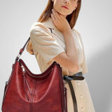 Women's Elegant Black Leather Bag