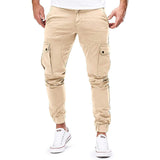 Men's Cargo Joggers with Pockets and Cuffed Ankles