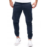 Men's Cargo Joggers with Pockets and Cuffed Ankles