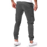 Men's Cargo Joggers with Pockets and Cuffed Ankles