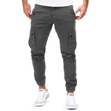 Men's Cargo Joggers with Pockets and Cuffed Ankles