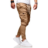 Men's Cargo Joggers with Pockets and Cuffed Ankles
