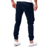 Men's Cargo Joggers with Pockets and Cuffed Ankles