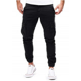 Men's Cargo Joggers with Pockets and Cuffed Ankles