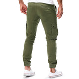 Men's Cargo Joggers with Pockets and Cuffed Ankles