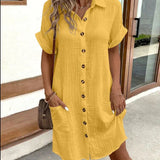 Women's Button Front Shirt Dress