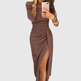 Ladies’ Off-Shoulder Midi Dress