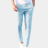 Lightweight Linen Trousers with Drawstring Waist