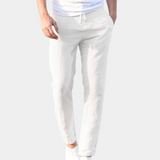 Lightweight Linen Trousers with Drawstring Waist