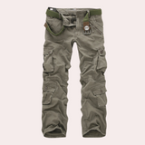 Men's Multi-Pocket Tactical Cargo Trousers, Reinforced Seams