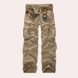Men's Multi-Pocket Tactical Cargo Trousers, Reinforced Seams