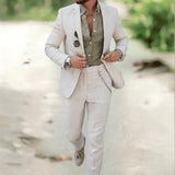 Men's One-Button Blazer and Trousers Suit Set