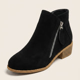 Women's Cushioned Footbed Zip Ankle Boots