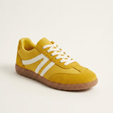 Retro Panelled Chunky Lace-Up Sneakers for Women
