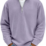 Men's Half-Zip Collar Knitted Sweater
