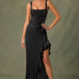 Ladies’ Corset Ruffle Dress