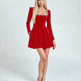 Ladies’ Velvet Evening Dress