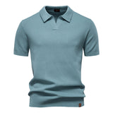 Men’s Textured Knit Polo Shirt
