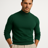 Men's Turtleneck Sweater in Premium Cotton Blend