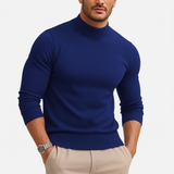 Men's Turtleneck Sweater in Premium Cotton Blend