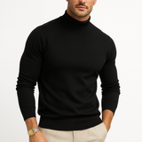 Men's Turtleneck Sweater in Premium Cotton Blend