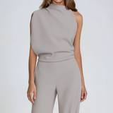 Women's Sleeveless Straight Leg Jumpsuit