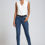 Women's Sleeveless Wrap Front Blouse