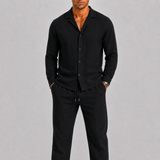 Men's Lightweight Linen Two Piece Shirt Set