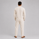 Men's Lightweight Linen Two Piece Shirt Set