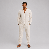 Men's Lightweight Linen Two Piece Shirt Set