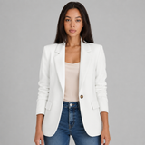 Women's Slim-Fit Single-Button Notch Lapel Blazer