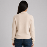 Women's Button-Up Knit Cardigan with Notched Lapel