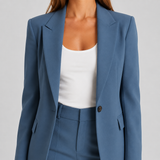 Tailored Peak Lapel Blazer and Trouser Two-Piece Set