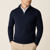 Men's Quarter Zip Knit Pullover Sweater