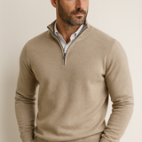 Men's Quarter Zip Knit Pullover Sweater