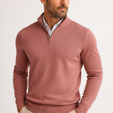Men's Quarter Zip Knit Pullover Sweater